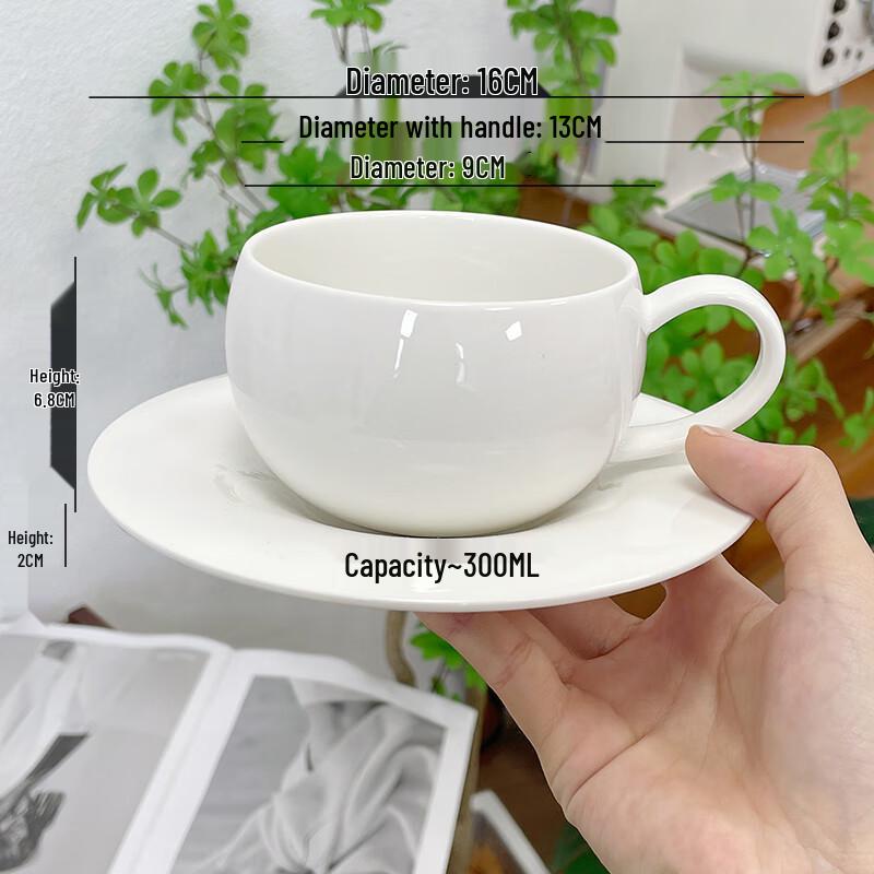 High-End Ceramic Coffee Cup & Saucer