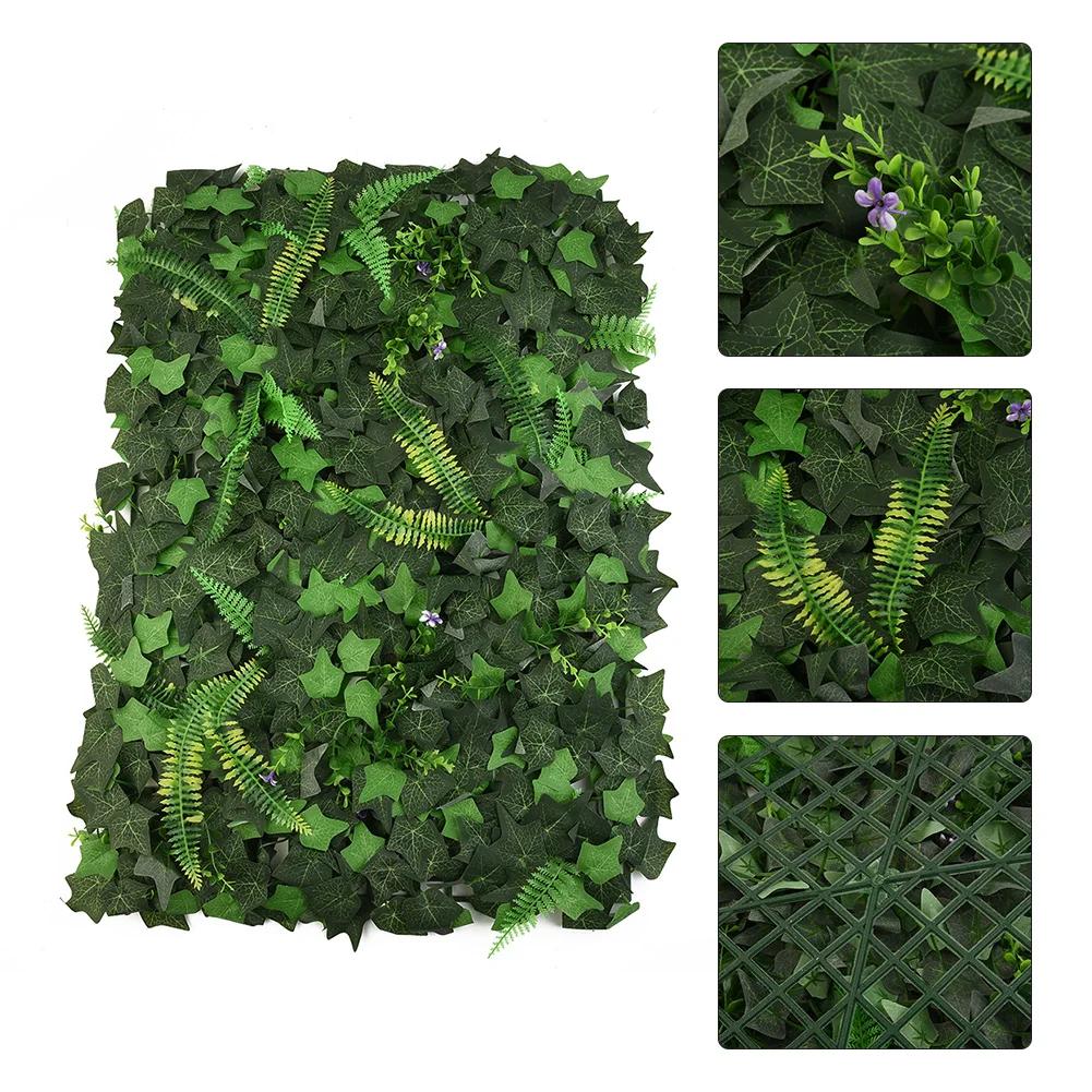 60x40cm Artificial Green Wall Landscape Home Garden Jungle Decor Super Plant Plastic Lawn Plant Hanging Lawn Wall Panel