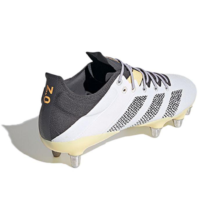 Adidas Kakari Z.0 Durable Non-Slip Professional Low-Top Rugby Shoes Unisex Shoes White Black Yellow FU8159