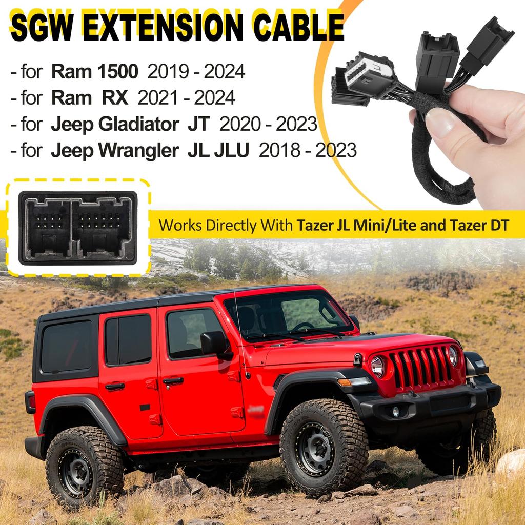 SGW Extension Cable for Tazer DT, JL Mini/Lite | Plug and Play 12 8