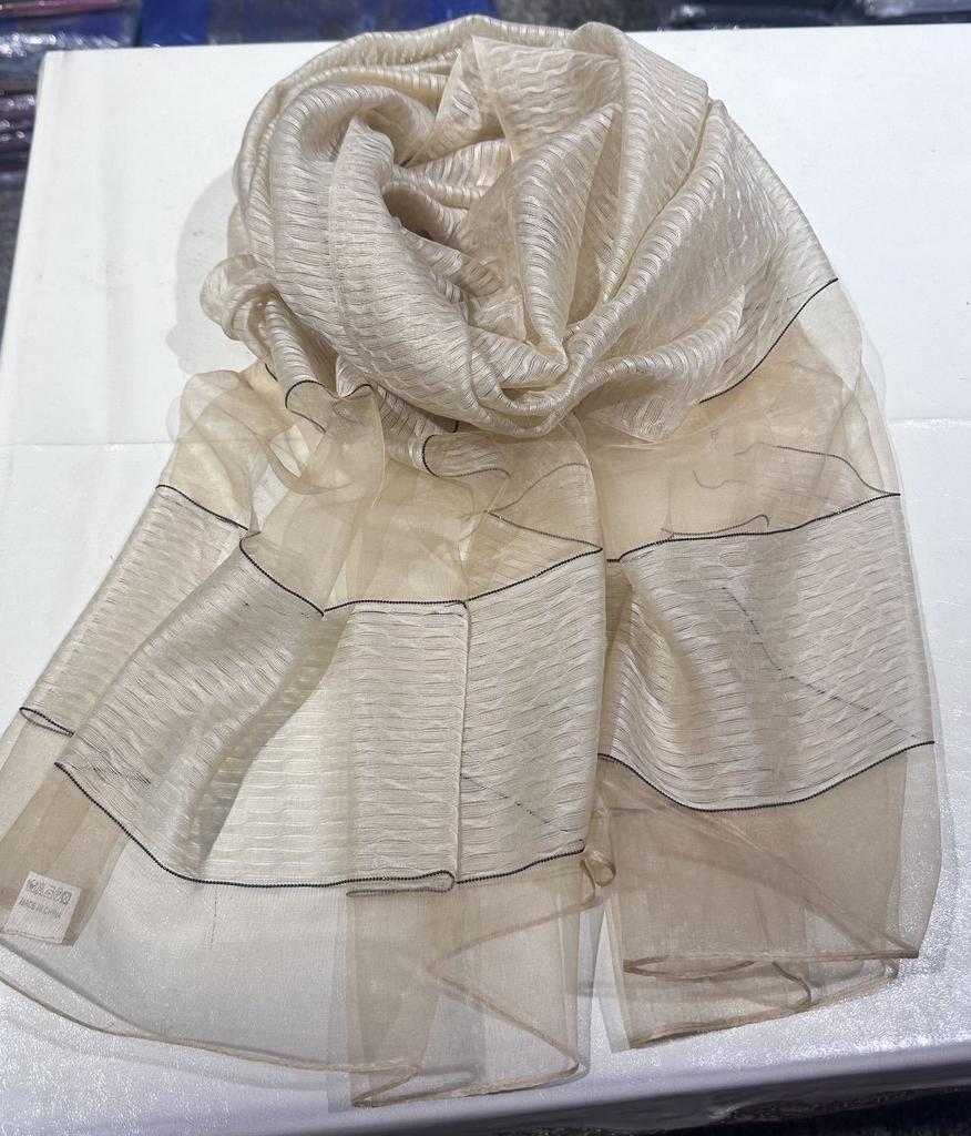 Silk Scarf Summer Thin Travel Sunscreen Headscarf Beach Yarn Striped Female Ethnic Style Literature And Art