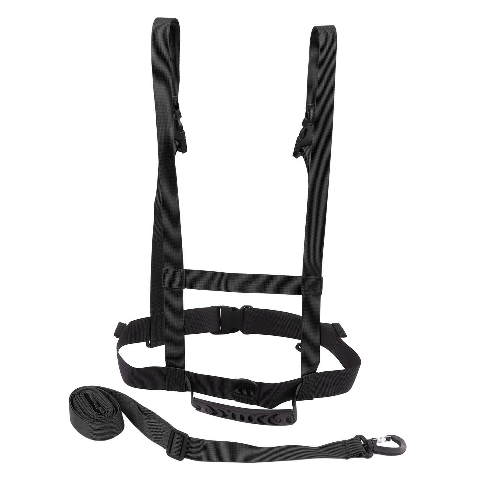 Детский ремень безопасности для лыж Нейлон Пластик Регулируемый лыжный тренировочный ремень для велоспорта Тренировка предотвращения падений Черный