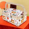 Retro Sewing Storage Box Fashion Thread Needle Storage Basket Fabric Craft Sewing Basket Gift