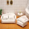 1:12 Dollhouse Miniature Furniture Sofa With Pillow Fabric Sofa Model Doll House Decoration Accessories Kids Play Pretend Toys