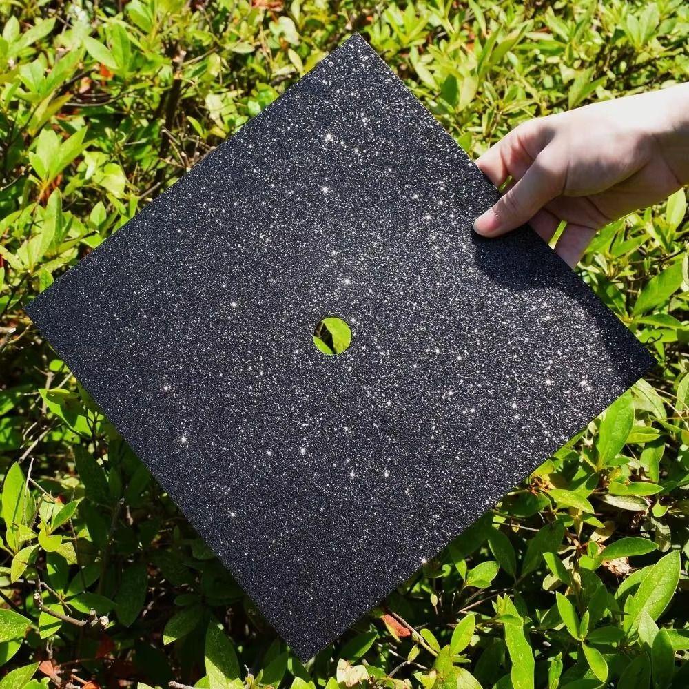 10 Sheets Shiny Grad Cap Decorations Creative Glitter Foam Paper  Student Supplies