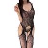 Sexy net clothes perspective hollowed-out erotic underwear temptation suspender set open crotch free erotic net clothes show buttocks