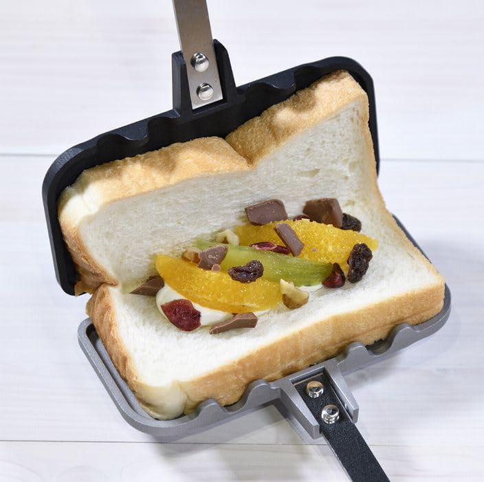 4w1h Hot Sandwich Solo Hot Sandwich Single Direct Flame Made In Japan Holds 1 Slice of Ideal for Kitchen Gift Maker, Slice, Compatible,