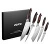 Kitchen Knife Set, 5 Piece High Carbon Stainless Steel Sharp Knife Set, Durable and Rust-Resistant, Professional Kitchen Cutlery with Ergonomic