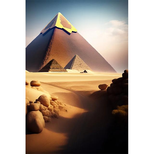 Egyptian Pyramid Temple Sphinx Prints Poster Canvas HD Painting Modern Wall Art Pictures For Living Room Bedroom Home Decoration