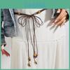 Ethnic Boho Cotton Waist Rope With Natural Knot Closure For Summer Festival Outfits