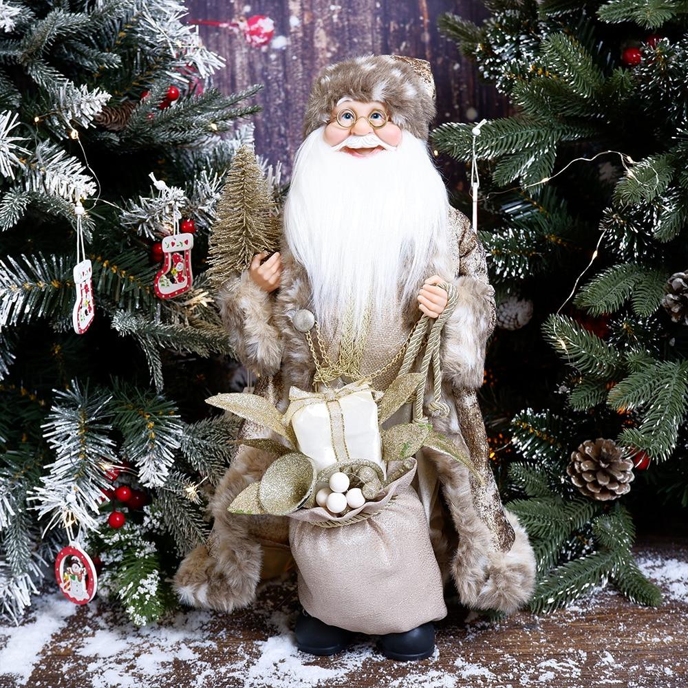 ABXMAS New Year 2024 Christmas Decorations For Home 45cm Santa Claus Doll Children Gifts Christmas Xmas Tree  Ornaments Navidad