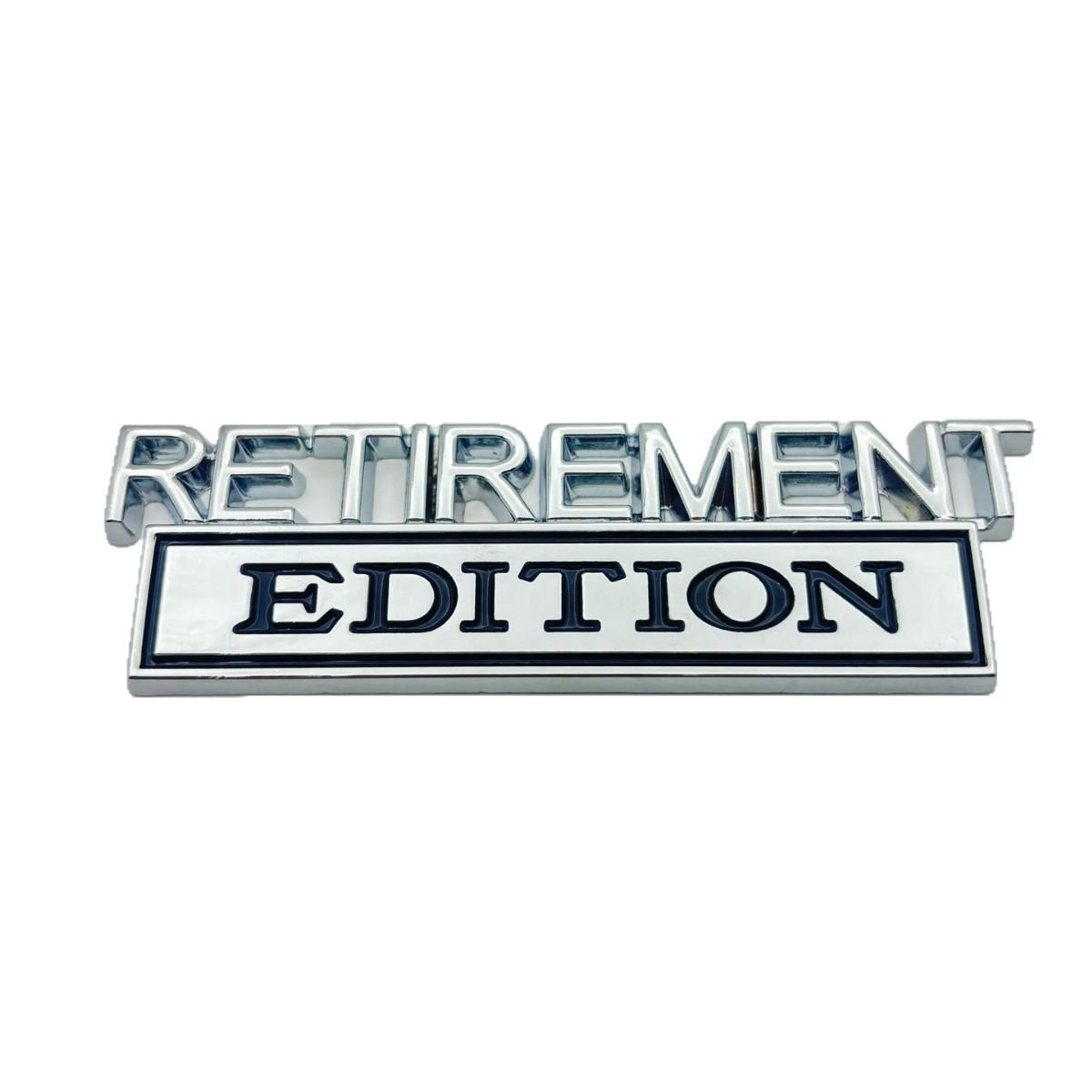 

Retirement Edition Metal Car Emblem: Cross-Border Hot-Selling Modification Sticker for Car Body and Rear.