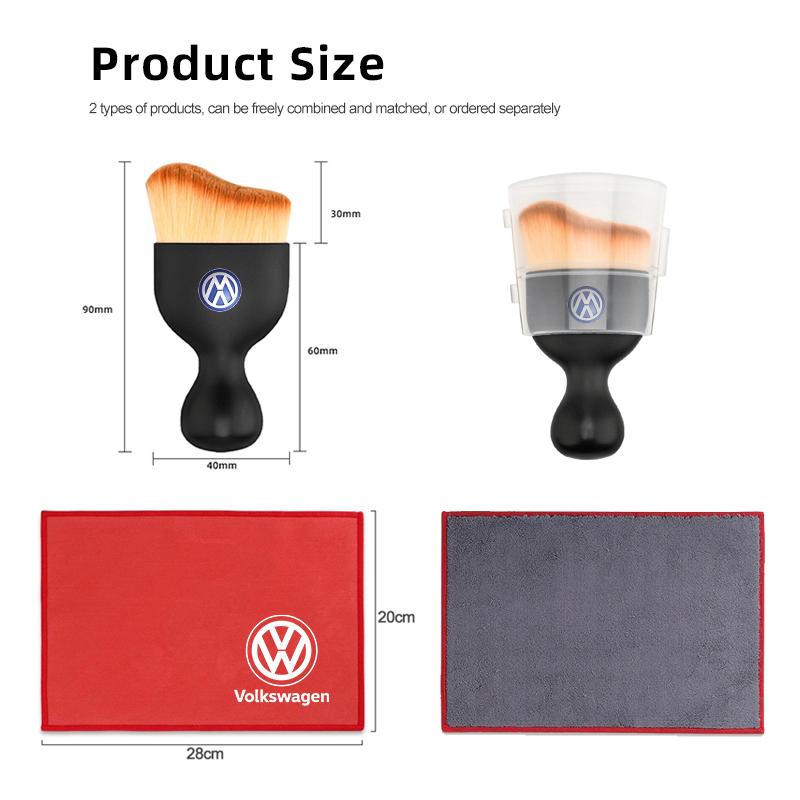 Suede Car Cleaning Towel Soft Brush Car Gap Dust Removal Tool For VW Golf Polo Tiguan Touran Jetta Passat CC T5 GTI Magotan GTD ze3