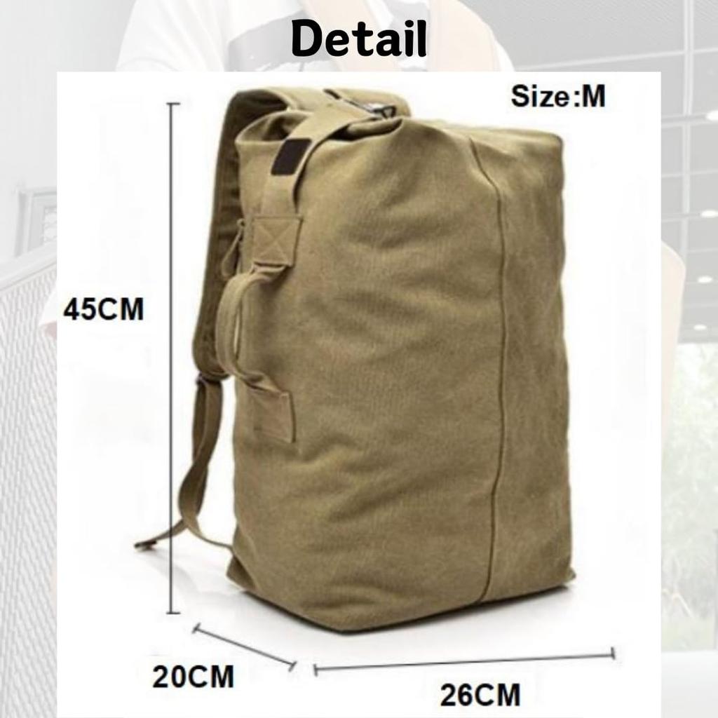 Plecak wojskowy z płótna RED RAY (Rozmiar M, Zielony)