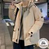 Men's Down Jacket New Thick Warm Hong Kong Style Casual Versatile Cold-proof Hooded Coat Men's Fashion Winter Men's Clothing