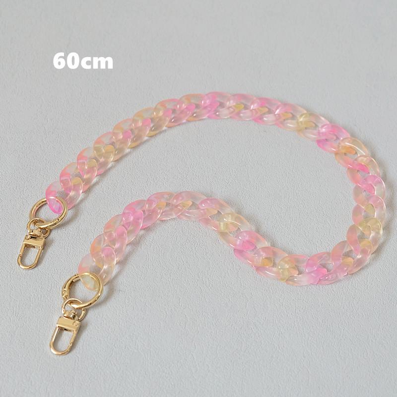 New Woman Bag Accessory Parts Neon Chain Candy Crossbody Resin Luxury Strap Women Hanging Chains Acrylic Shoulder Chain