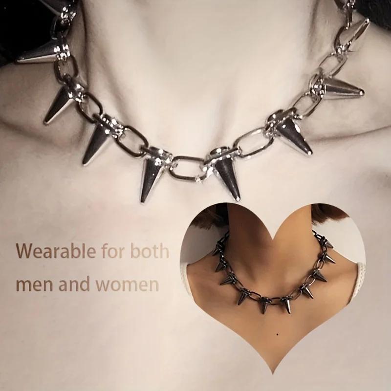 Punk Gothic Nieten Nieten Nieten Halskette Vintage Choker Hip Hop Halskette Für Party Geburtstag Valentinstag Liebhaber Geschenke