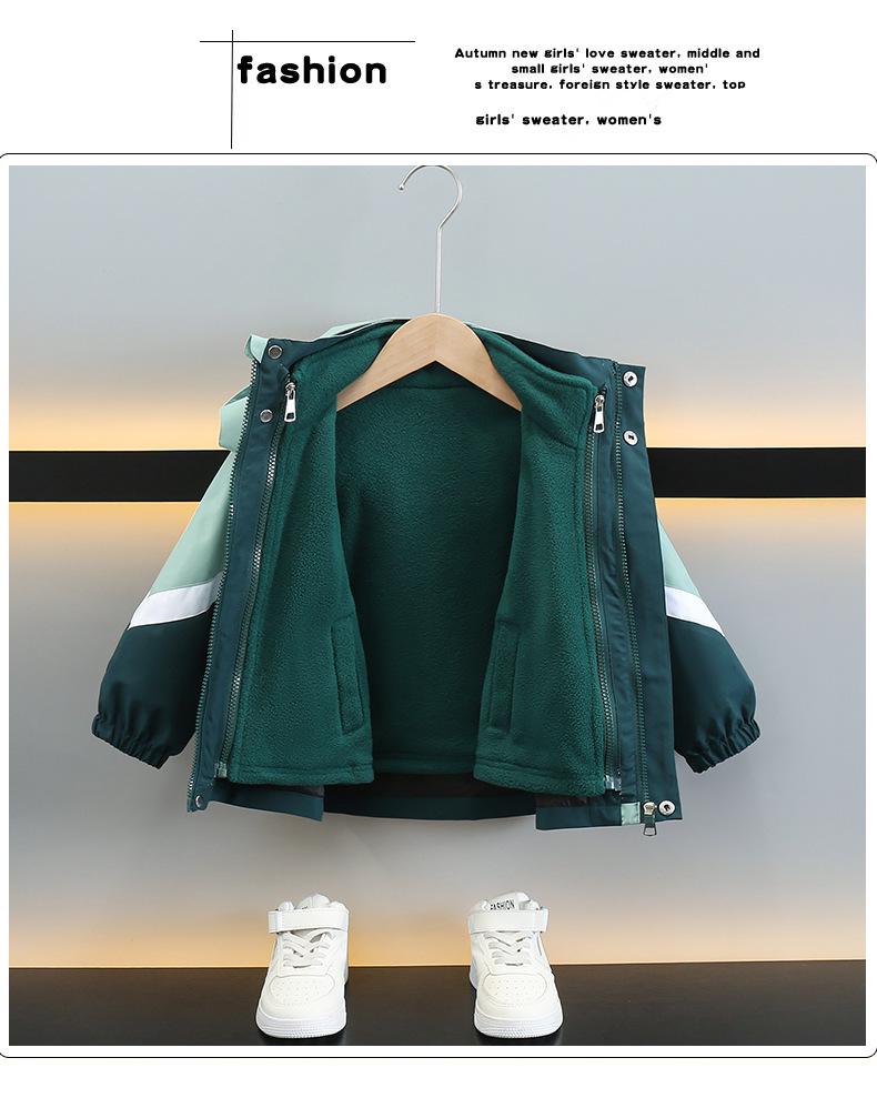 Boys' Colorblock Windbreaker – 3-in-1 Jacket for Spring & Autumn – Cool & Trendy Outerwear