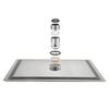 Chrome LED Light Bathroom Shower Head 16 inch Big Rainfall Shower Faucets Accessory Top Square Brass Ultra-thin Shower Head