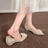 3386-8 Crystal high-heeled single shoes 2025 new banquet wedding shoes pointed thin heels large fat width