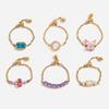 Elegant Zirconia Chain Rings Exquisite Stainless Steel Ring Anti-rust Finger Jewelry  Birthday Gift