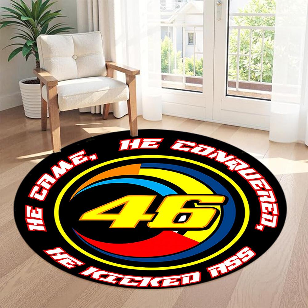 Motorcycle Round Office Rug Perfect for Hallway Living Rooms Dormitory Study Room Antislip Round Carpet Decorate Offices