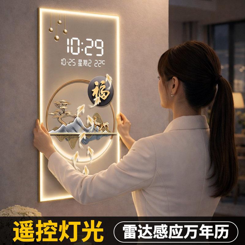 Luxury Led Wall Clocks Digital Living Room Interior Modern Silent Clock Wall Design Creative Orologio Da Parete Home Decoration