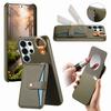 Кожаный чехол-книжка с держателем-кольцом и слотами для карт для Samsung S26 Ultra S25 S24 Plus S23 S22 A17 A07 с зеркалом для макияжа, противоударная подставка