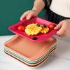Plates Square Dessert Shape Twist Wave Dinner Serving Plates Restaurant Kitchen