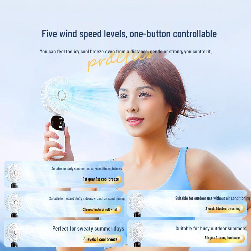 Portable USB Rechargeable Mini Desktop Fan for Dorms