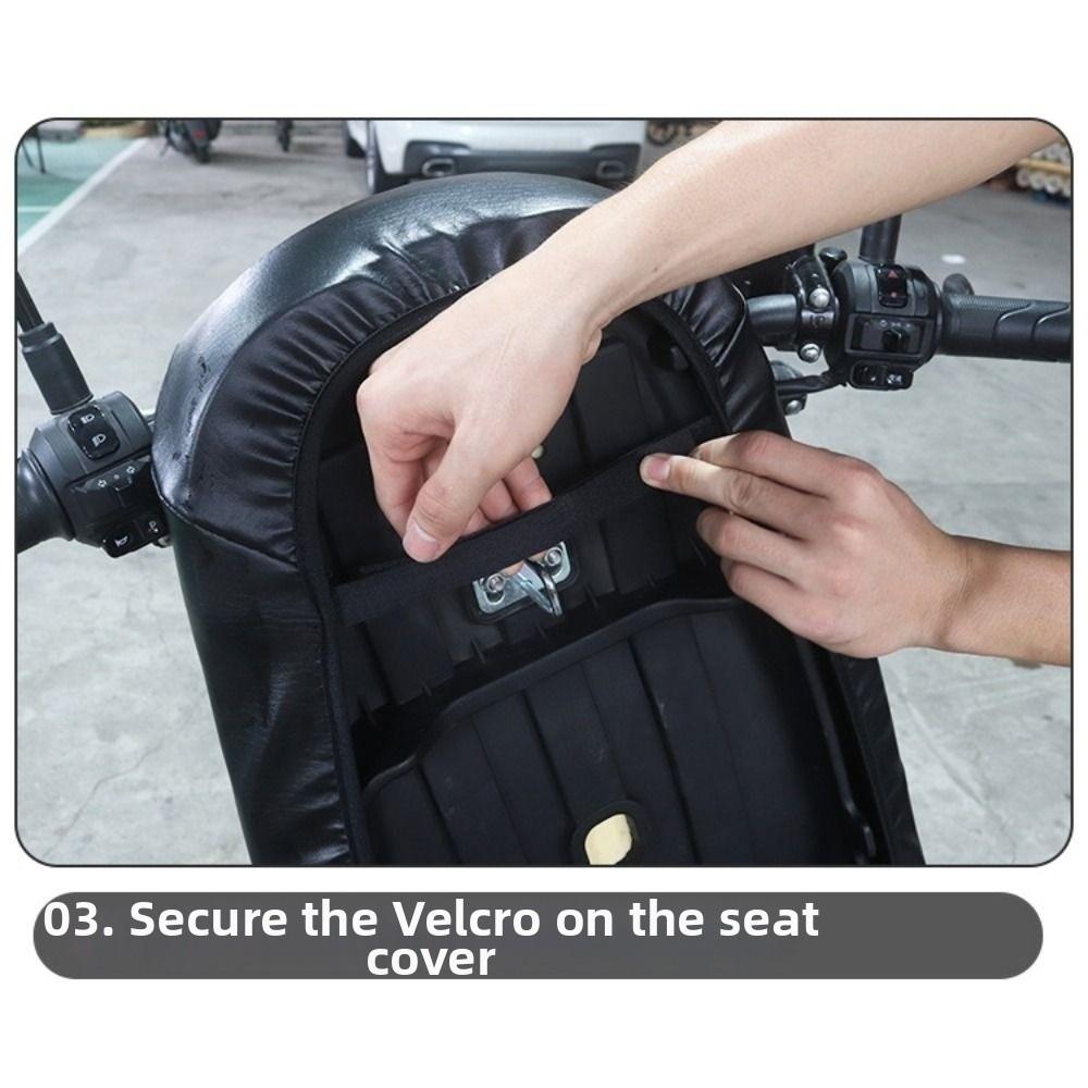 Breathable Electric Bicycle Seat Cover Elastic Sunscreen Seat Cover  Weather Protection