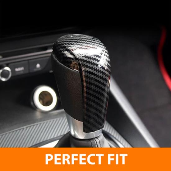 For Mazda CX-5 2017- ABS Carbon Fiber Central Console Gear Shift Knob Trim