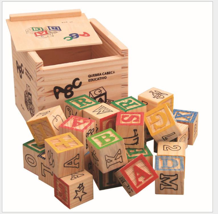 Wooden Alphabet Blocks Set For Kids With Educational Learning Toy For Early Development