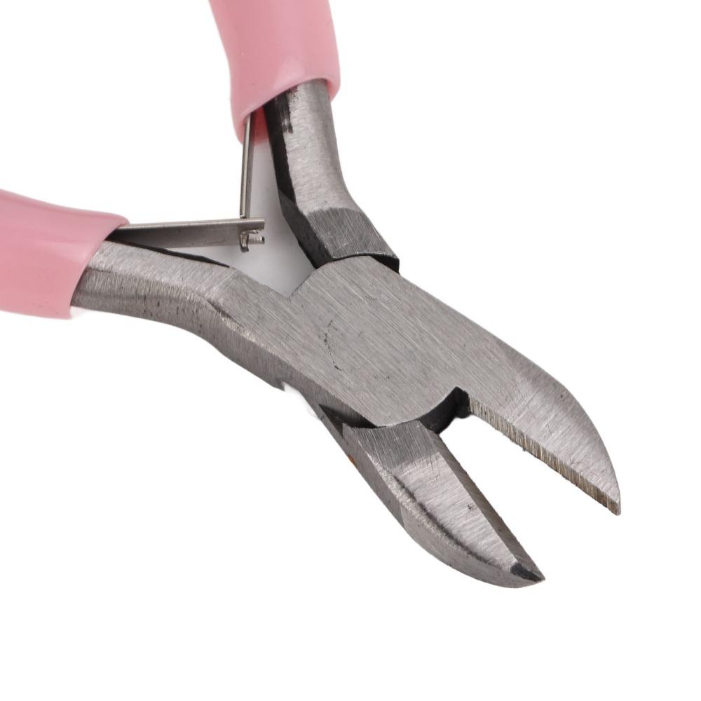 3pcs Clamp Pink Jewelry Pliers Round Nose Needle Nose Pliers Set Diagonal Nose Carbon Steel DIY Tools Jewelry Making