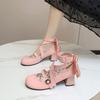 Lolita Style Mary Janes With Pu Upper And Medium Heel For Womens Daily Comfort