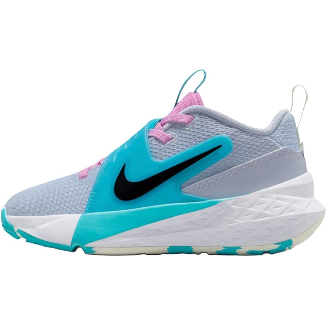 Nike Team Hustle D 12 PS Ghost Dusty Cactus Kids Sneakers Blue Volt-Tint Black HF6280-007 35