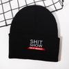 Hat With Knit Shit Show Letters Embroidered For Autumn Winter Fashion Warmth