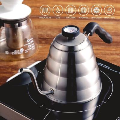 304 Edelstahl Schwanenhalskessel Mit Exaktem Thermometer Tropfkaffeekessel Tropfkaffeezubereitung
