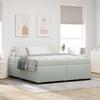Upholstered Bed Frame with Mattress Light Grey 180 x 200 cm Fabric