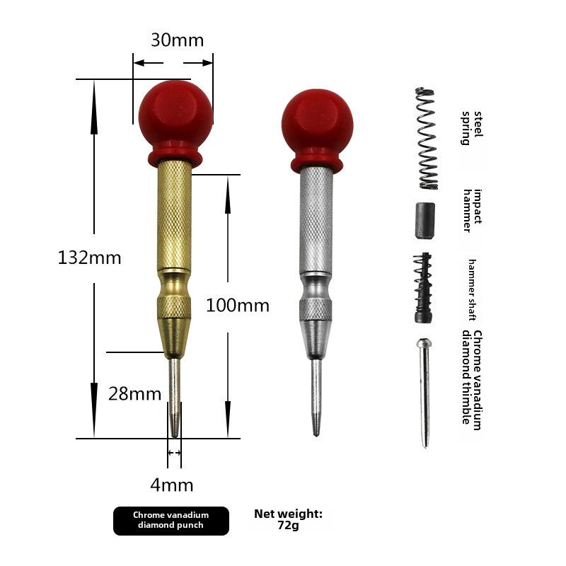 Halbautomatischer Körnersucher mit Griff zum Zerschlagen von Autoglas