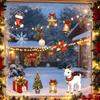 Holiday Glass Decals Christmas Lamb Static Stickers, Reusable PVC Window Cling, Winter Theme Party Supplies with Bells Snowflakes Tree And Gifts