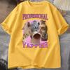 Professional Yapper Cat Graphic T Shirts Women Cotton Short Sleeve Casual O Neck Printed Tshirt Streetwear Summer Tops