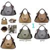 Premium Quality Large Pocket Casual Women's Shoulder Cross Body Handbag With Canvas Leather Material