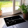 Rock Electric Guitar Theme Flannel-printed Floor Mats Are Slip-resistant Suitable for Living Room Bedroom Terrace Garden Carpets