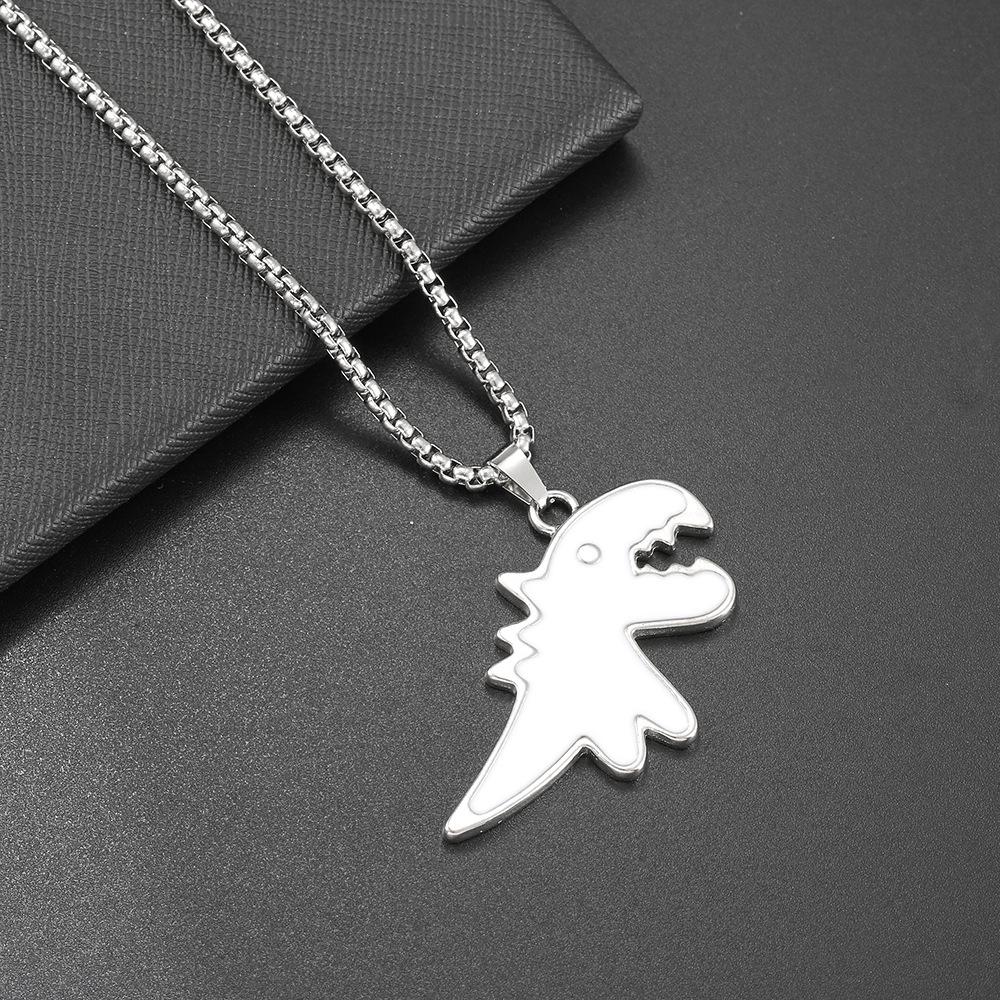 Hip Hop Necklace Men'S Titanium Steel Cartoon Men'S And Women'S Tide Pendant Personalized Street Couple Pendant Accessories