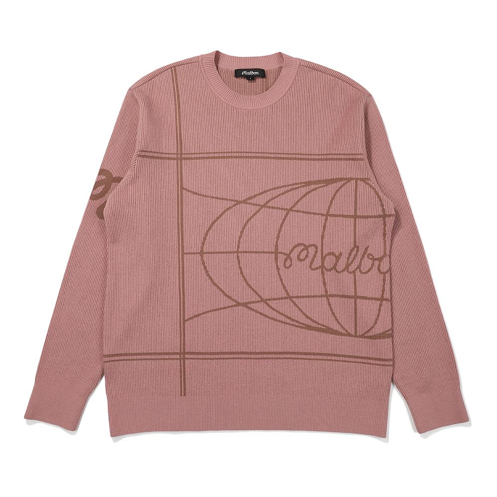 MALBON GOLF M Graphic Point Sweater Pink (Man)