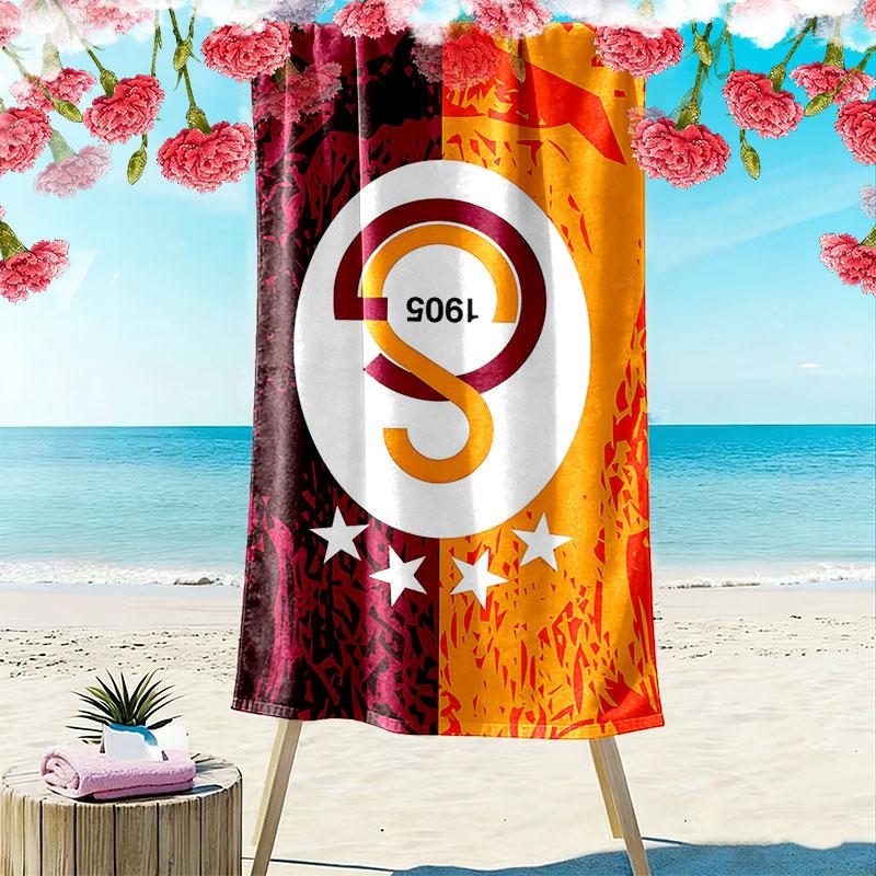 Galatasaray SK Print Beach Towel, Large Soft Quick Dry Towel for Beach Camping Swimming