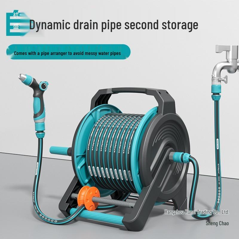 High-Pressure Water Hose with Automatic Storage Reel for Gardening and Car Washing
