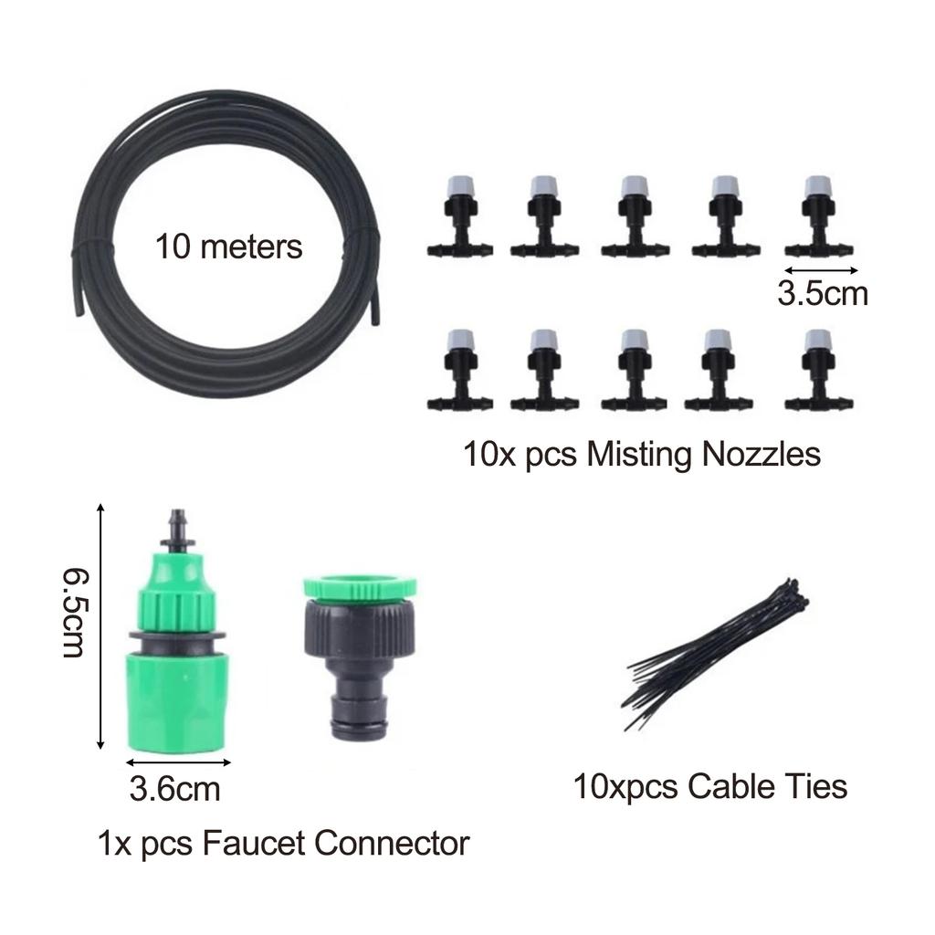 10m Irrigation Pipe Garden Irrigation Hose Misting & Drip System