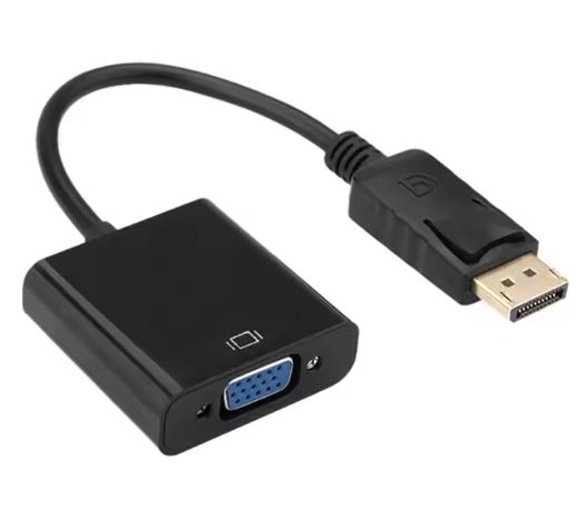 

DisplayPort to VGA Adapter Cable DP Male to VGA Female Converter for Projector DTV TV HDVD Laptop Monitor 25cm чёрный